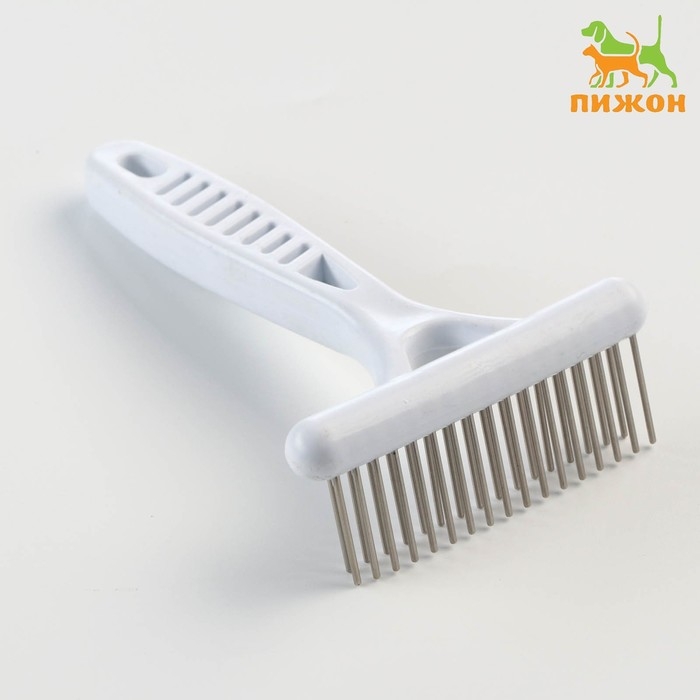 Расчёска-грабли 2-рядная, 13,5 х 8,8 см, белая Расчёска-грабли 2-рядная, 13,5 х 8,8 см, белая