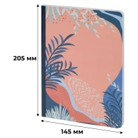 Тетрадь общая  Attache Selection Navy nature Персиковый А5 80л клетка, ШКС