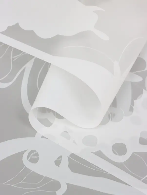 Пленка для цветов и букетов &laquo;Бабочки&raquo;, белая, матовая, 57&times;57 см