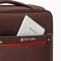 Чемодан на колёсах TEXTURA, кодовый замок, с увеличением, 42&times;26&times;68 см, 24", коричневый