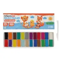 Пластилин Calligrata kids, 24 цвета, 360 г