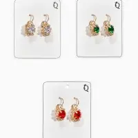 Серьги со стразами &laquo;Круг&raquo;, вечеринка, крупный, МИКС