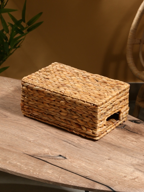 Корзина плетеная 32х20х14 см, +/- 3 см. водный гиацинт