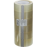 Клейкая лента упаковочная 48мм х 132м, прозрачный, 45мкм, 6 шт/уп