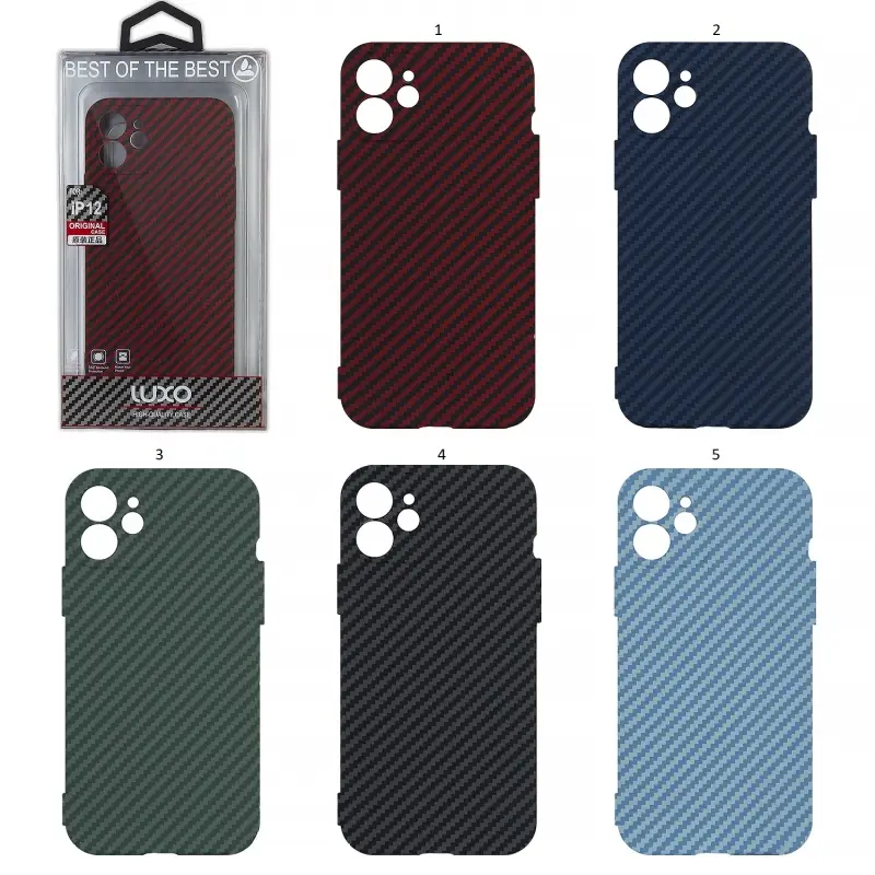 Чехол iPh 12 Luxo Carbon Matte