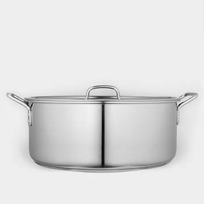 Кастрюля Катунь &laquo;Общепит&raquo;, 16 л, d=40 см, с крышкой, капсульное дно, индукция, нержавеющая сталь, хромированная