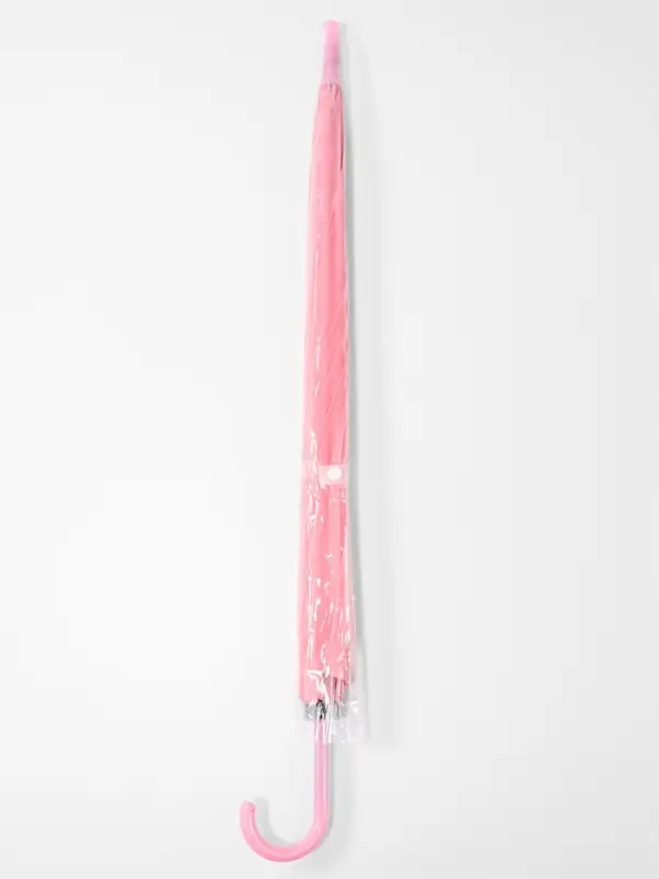 Зонт - трость полуавтоматический &laquo;Однотонный&raquo;, 8 спиц, R=47/55 см, d=94 см, розовый