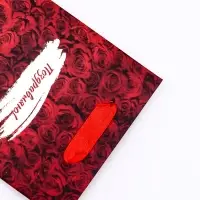 Пакет подарочный вертикальный «Поздравляю», S 12×15×5.5 см