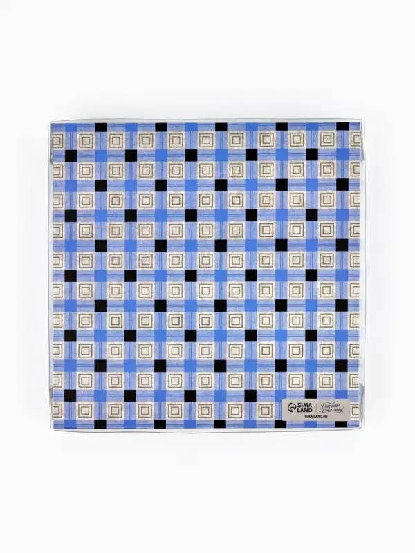 Коробка для печенья с прозрачной крышкой For real man, 18&times;18&times;3 см