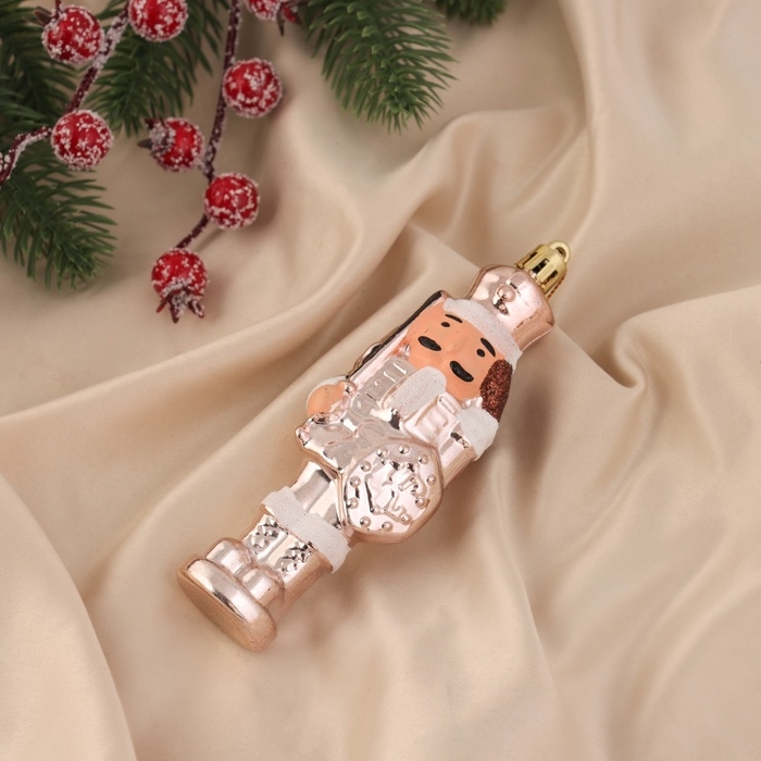 Набор ёлочных игрушек 2 шт. «Зимнее волшебство. Щелкунчик» пластик, 14х3 см, золото Набор ёлочных игрушек 2 шт. «Зимнее волшебство. Щелкунчик» пластик, 14х3 см, золото