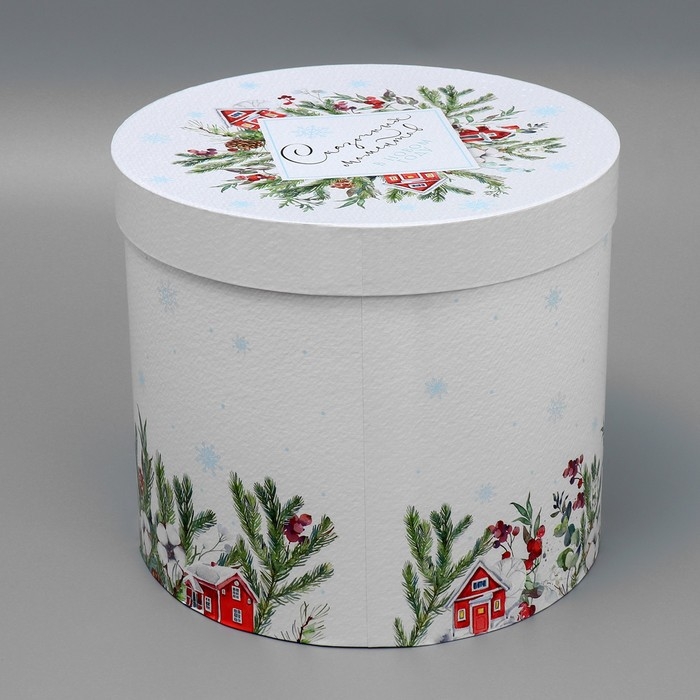 Коробка подарочная круглая «Сказочных моментов», 19.5 х 22 см, Новый год Коробка подарочная круглая «Сказочных моментов», 19.5 х 22 см, Новый год