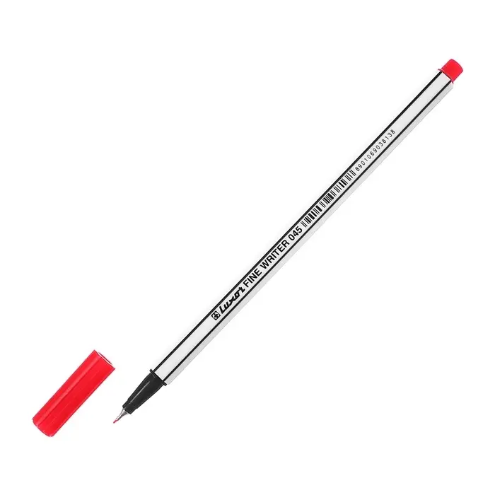 Ручка капиллярная Luxor Fine Writer 045, узел 0.8 мм, чернила красные, корпус чёрно-белый Ручка капиллярная Luxor Fine Writer 045, узел 0.8 мм, чернила красные, корпус чёрно-белый