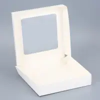 Контейнер навынос, с окном, белый, 20&times;20&times;4 см