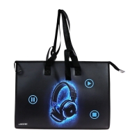Папка А3 , 467х338х100 мм, deVENTE "Headphones", с ручками, пластиковая, молния сверху, внутренний карман