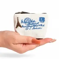 Кошелёк монетница с рисунком, 10&times;5&times;8 см, молочный