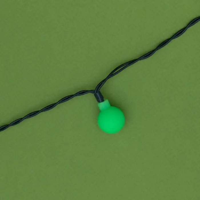 Гирлянда &laquo;Нить&raquo;, 4.5 м, уличная, с насадками &laquo;Шарик&raquo;, IP44, 30 LED, 2 режима, солнечная батарея, тёмная нить, свечение зелёное