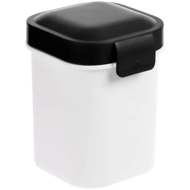 Ланчбокс для снеков Lunch Crunch, белый с черным Ланчбокс для снеков Lunch Crunch, белый с черным