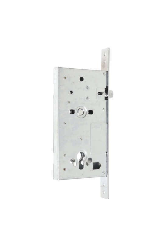 Корпус замка LOCKLAND для металлических дверей, без цилиндрового механизма, хром