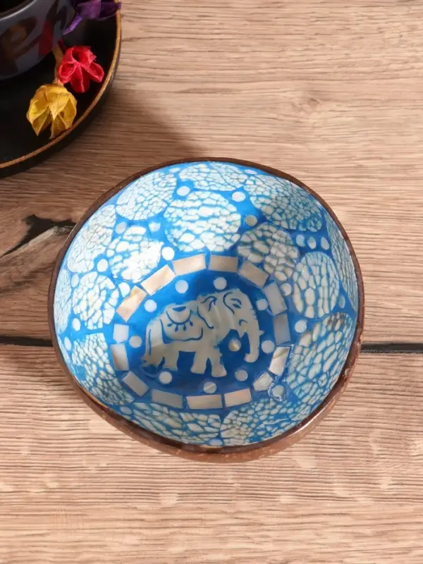 Чаша &laquo;Слон&raquo;, 14&times;14&times;6 см, кокос