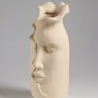 Ваза настольная керамика "Терсеро" 23,5х10 см, бежевый Ваза настольная керамика "Терсеро" 23,5х10 см, бежевый