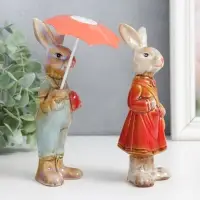 Сувенир керамика "Заюшка - под зонтом" МИКС 15,5х4,5х5 см Сувенир керамика "Заюшка - под зонтом" МИКС 15,5х4,5х5 см