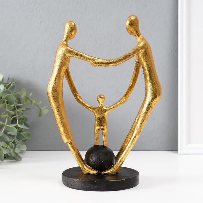 Сувенир полистоун Сувенир полистоун "Сила в единстве" золото 12х17,5х26,5 см