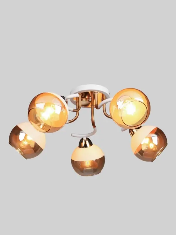 Люстра потолочная BayerLux &laquo;Анден&raquo;, 5хЕ27, 40 Вт, бело-золотой, 57&times;57&times;22 см