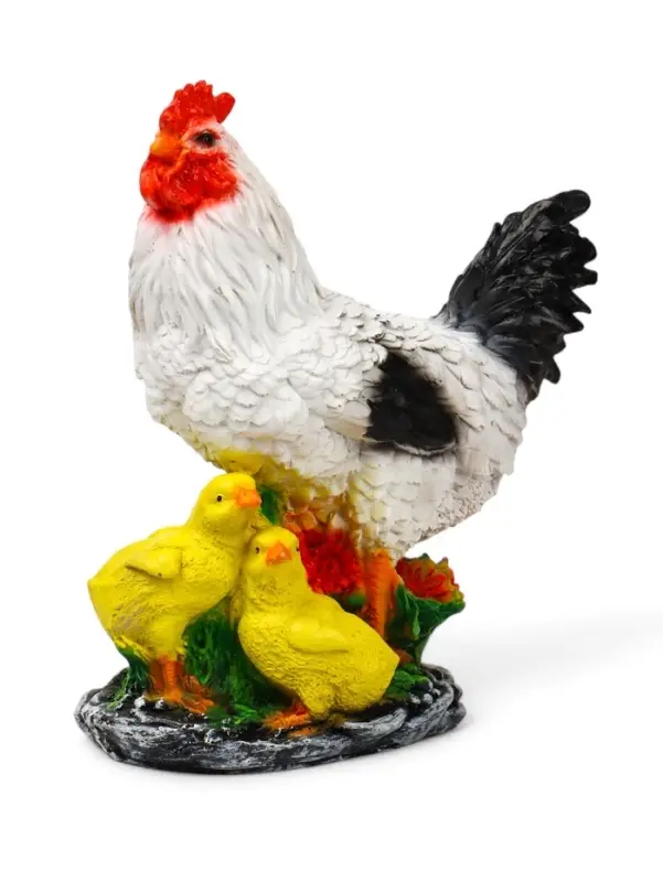 Садовая фигура из полистоуна &laquo;Курица с цыплятами&raquo;, 33&times;17&times;25 см