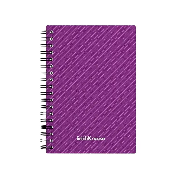 Тетрадь на спирали ErichKrause. Glance Vivid А6, 80 листов, в клетку, пластиковая обложка, блок офсет, МИКС