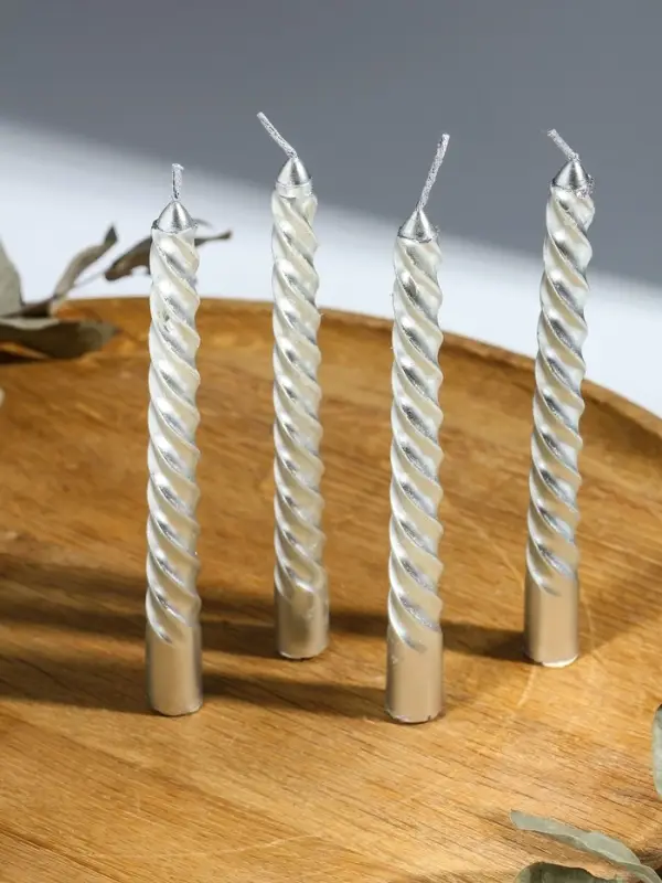 Свечи витые «Поверь в мечту. Лошадка в облаках», 4 шт, 6,8 х 16 х 2 см Свечи витые «Поверь в мечту. Лошадка в облаках», 4 шт, 6,8 х 16 х 2 см