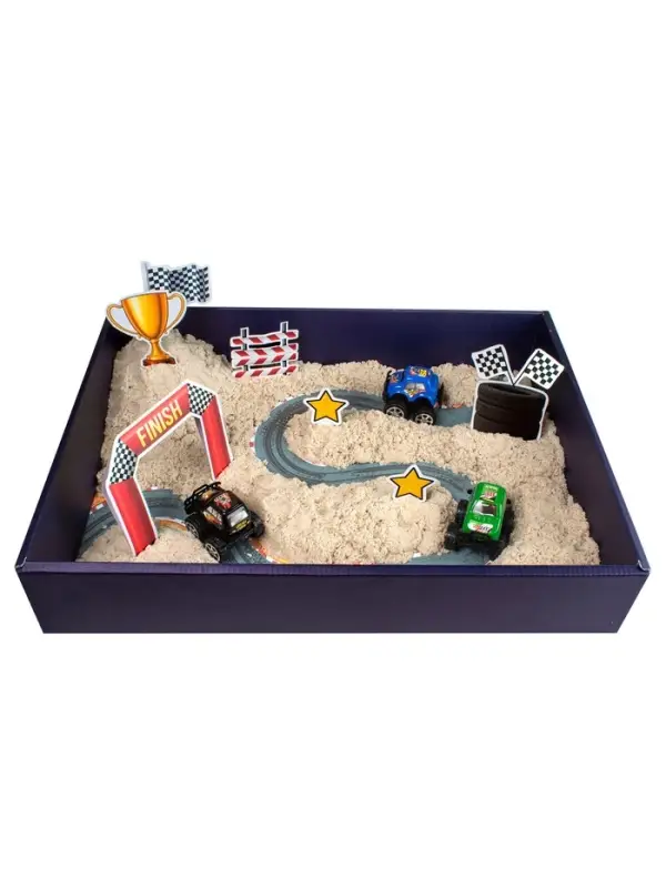 Космический песок “Гонки“ с песочницей 1,5 кг Космический песок “Гонки“ с песочницей 1,5 кг