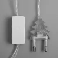 Гирлянда &laquo;Нить&raquo; 2 м с насадками &laquo;Снежинка матовая&raquo;, IP20, прозрачная нить, 36 LED, свечение тёплое белое, 220 В