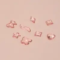 Фигурки для декора, объёмные, розовые, полупрозрачные