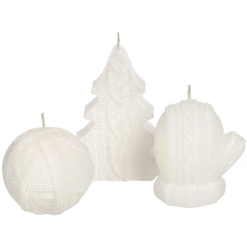 Свеча Kniteam, клубок, белый Свеча Kniteam, клубок, белый