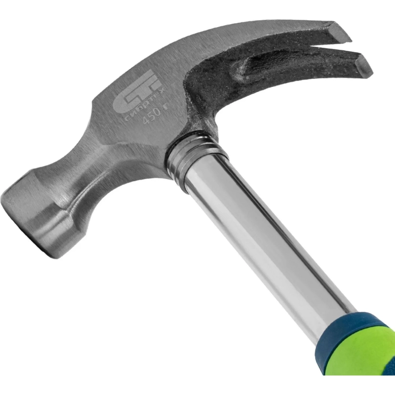 Молоток-гвоздодер  Сибртех, обрезиненная рукоятка, 450гр. (10436)