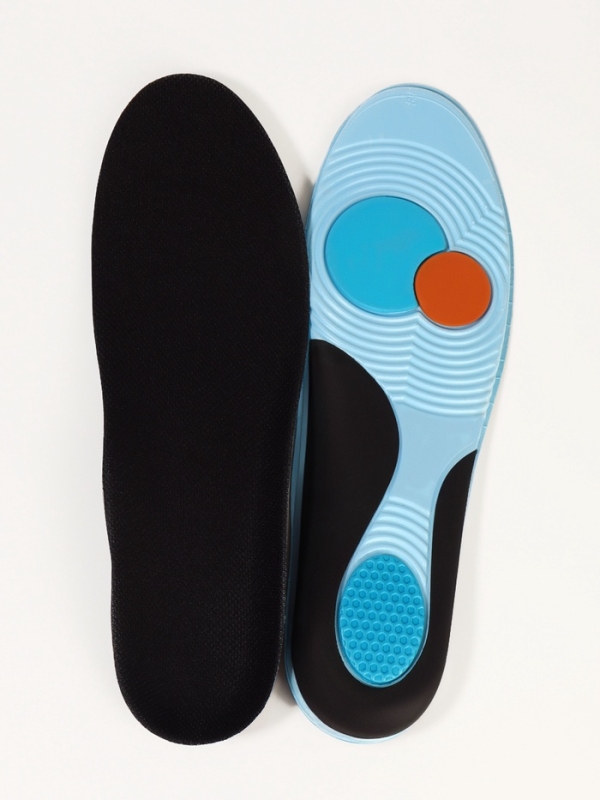 Стельки (EVA, полиэстер) универс 41-45р-р 28,5см (пара) черн/голуб пак SS