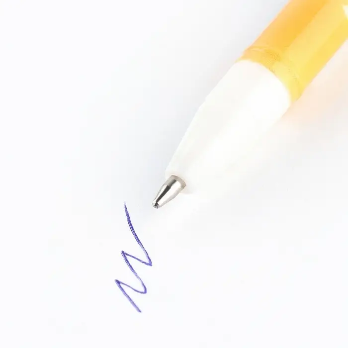 Ручка шариковая, синяя паста 0.5 мм с колпачком пластик «Удар ярости»