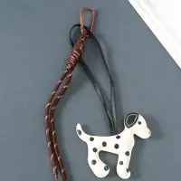 Брелок на карабине кожзам, текстиль "Далматинец" с узлом 20х9,5х1,7 см