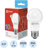 Лампа светодиодная LED-A60-VC 10Вт 230В Е27 6500К IN HOME