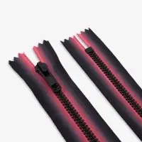 Молния &laquo;Трактор&raquo;, №5, неразъёмная, замок автомат, 18 см, красная, чёрная