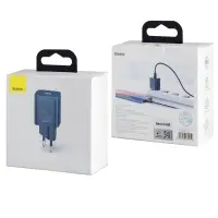 Переходник СЗУ на Type-C PD20W CCSUP-B03 Baseus синий