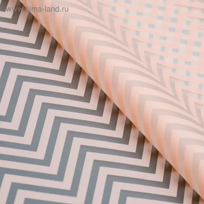 Плёнка матовая с рисунком «Волна», персиковая, 57×57 см Плёнка матовая с рисунком «Волна», персиковая, 57×57 см