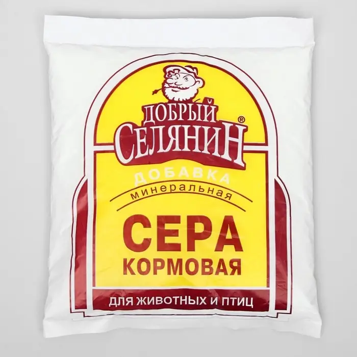 Сера кормовая &laquo;Добрый селянин&raquo; для животных и птиц, 1 кг