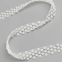 Жемчуг на нитях, плоский, 14 мм, 9&plusmn;1 м, белый