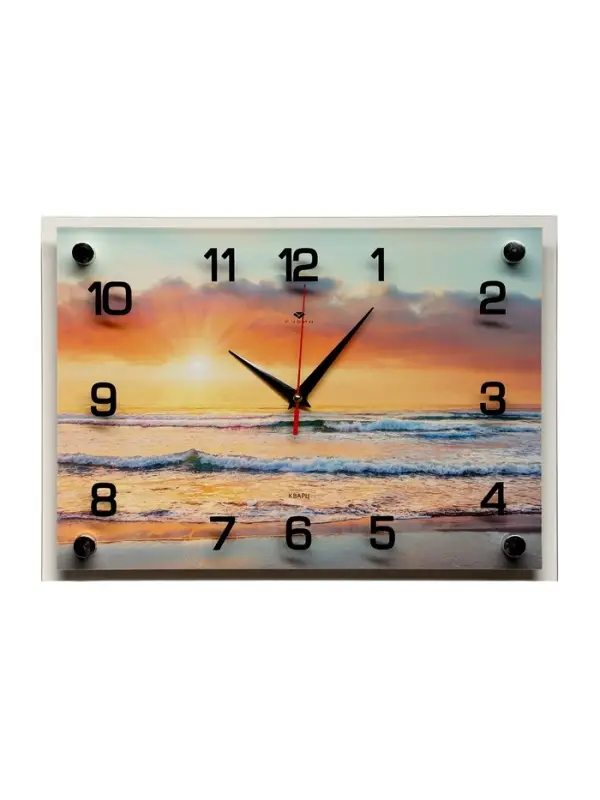 Часы настенные интерьерные &laquo;Морской рассвет&raquo;, бесшумные, плавный ход, 25&times;35 см