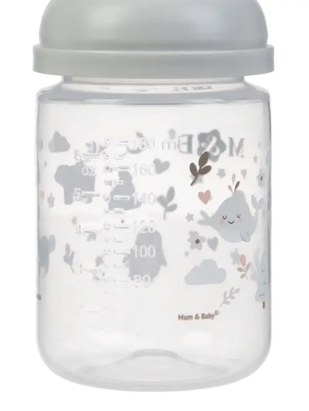 Бутылочка для кормления, широкое горло &Oslash;50 мм, +0мес., 180 мл, набор 2 шт. M&B