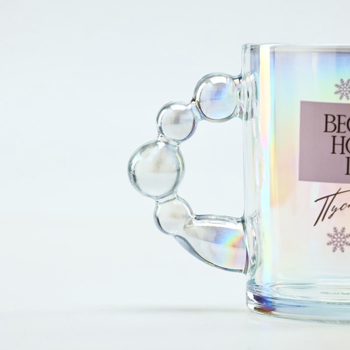 Новый год. Кружка стеклянная «Веселого Нового года», 350 мл Новый год. Кружка стеклянная «Веселого Нового года», 350 мл