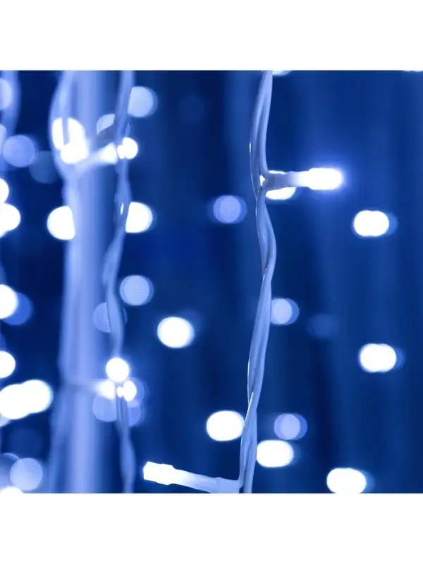 Гирлянда &laquo;Занавес&raquo; 2&times;3 м, IP44, УМС, белая нить, 760 LED, свечение белое, 220 В