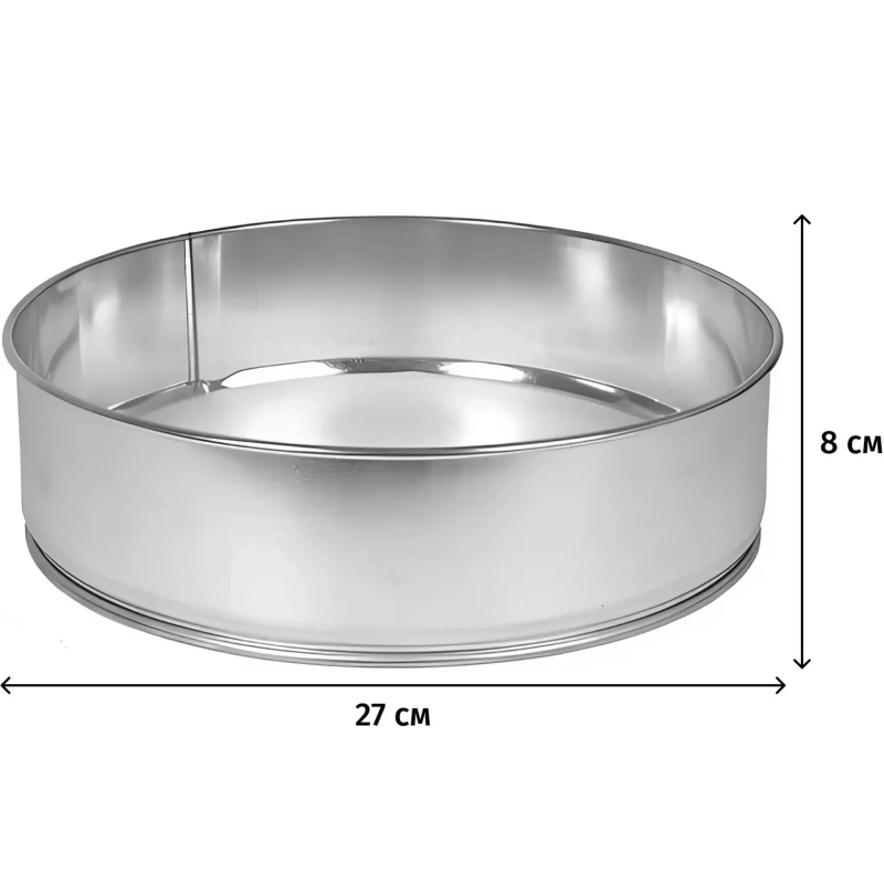 Сито d=270 мм. нерж. размер ячейки 1х1 мм. , 69028