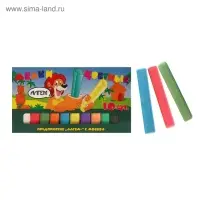 Мелки цветные &laquo;АЛГЕМ&raquo;, в наборе 10 штук, квадратные